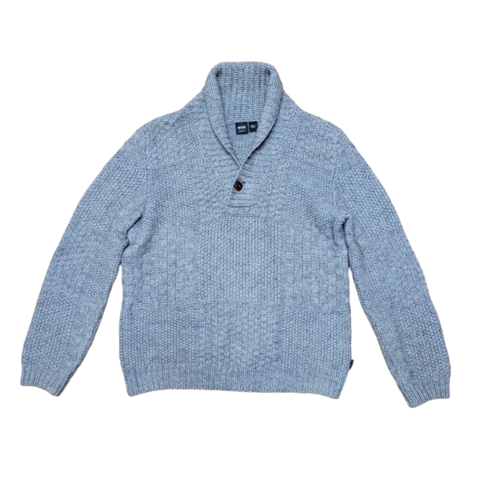 Hugo Boss Wool/ Alpaca Cable Knitted Sweater Cardigan Sz M